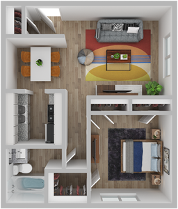 One Bedroom / One Bath - 690 SqFt*